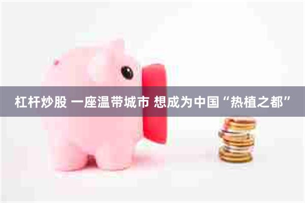杠杆炒股 一座温带城市 想成为中国“热植之都”