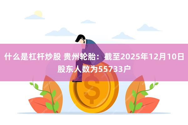 什么是杠杆炒股 贵州轮胎：截至2025年12月10日股东人数为55733户